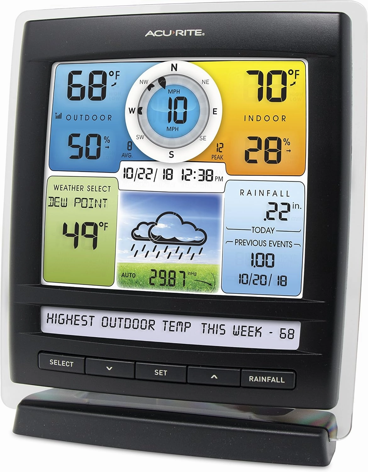 AcuRite Iris (5-in-1) Indoor/Outdoor Wireless Weather Station and Add-On Display for 5-in-1 Weather Sensors