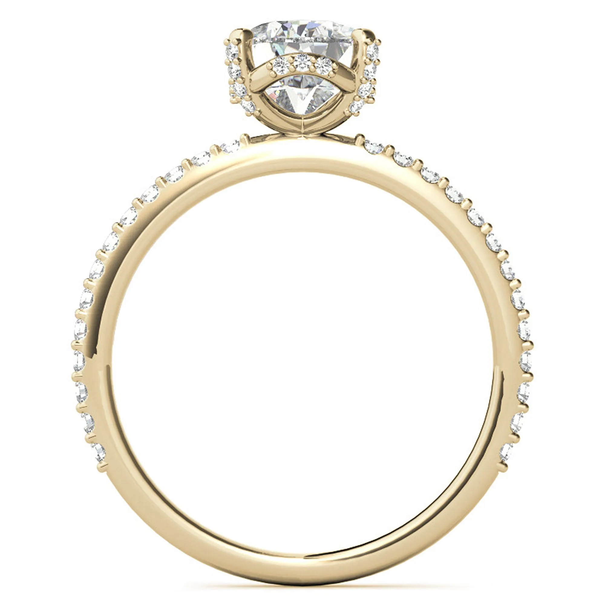 Adjustable Engagement Sterling Silver Yellow Gold  Pear Shape Ring For Women