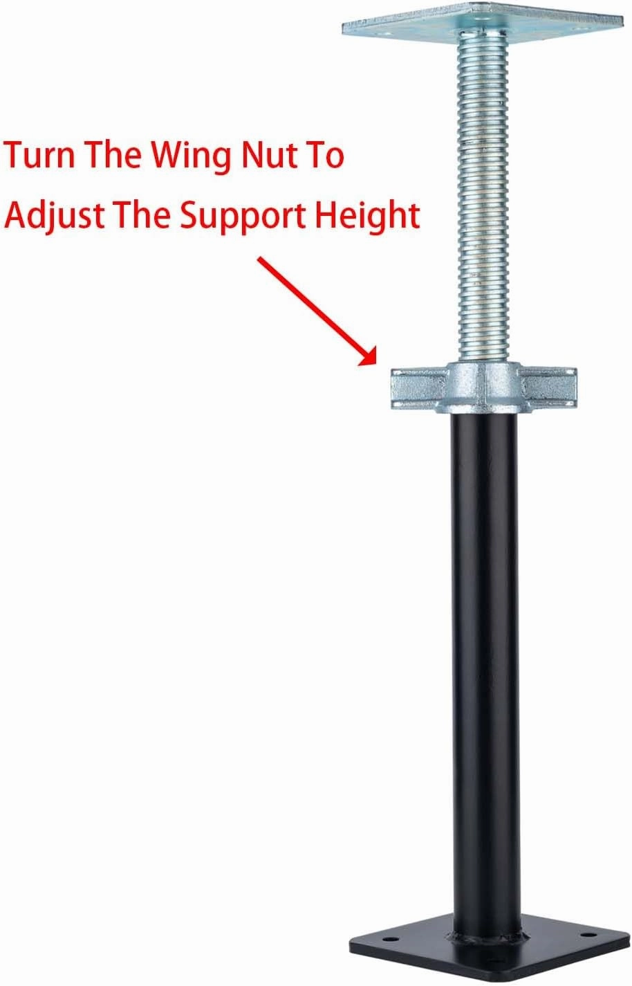 Adjustable Support Jack Lightweight Steel Bracing and Jack Posts - 17" - 25" Adjustment Range Adjustable Jack for Temporary Support Suitable for Cellar Ceilings, Underpasses, Attics, Decks