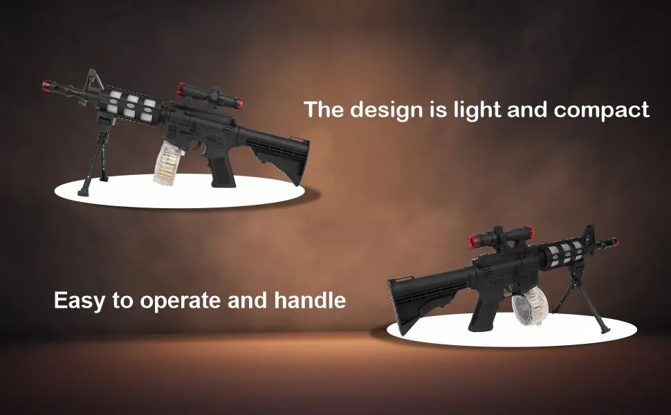 AK-87 Flashing Gun | Shooting Gun | Role Play Toy | Compact Toy Gun | Imaginative Play Gun | For Kids 3  years