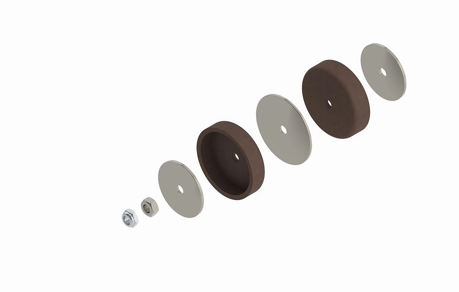 Albion Engineering Company 47-7 2" 2" Diameter Piston Replacement Kit for Albion Professional Line Special Deluxe Drive Bulk Caulking Guns, Leather