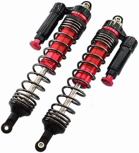Aluminum 6061-T6 Rear L-Shape Piggy Back (Built-In Piston Spring) Adjustable Spring Dampers 139mm For Traxxas 1:7 Unlimited Desert Racer UDR Pro-Scale 4X4 (#85076-4) Upgrades - Red