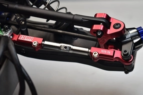 Aluminum 7075-T6 Stainless Steel Adjustable Front Steering Tie Rod For Traxxas 1/8 4WD Sledge Monster Truck 95076-4 - Red