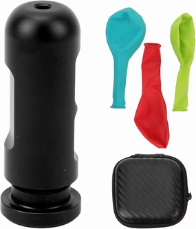 Aluminum Alloy Ear Equalization Training Tool for Diving, Comfort and with 3 Balloons (Black)