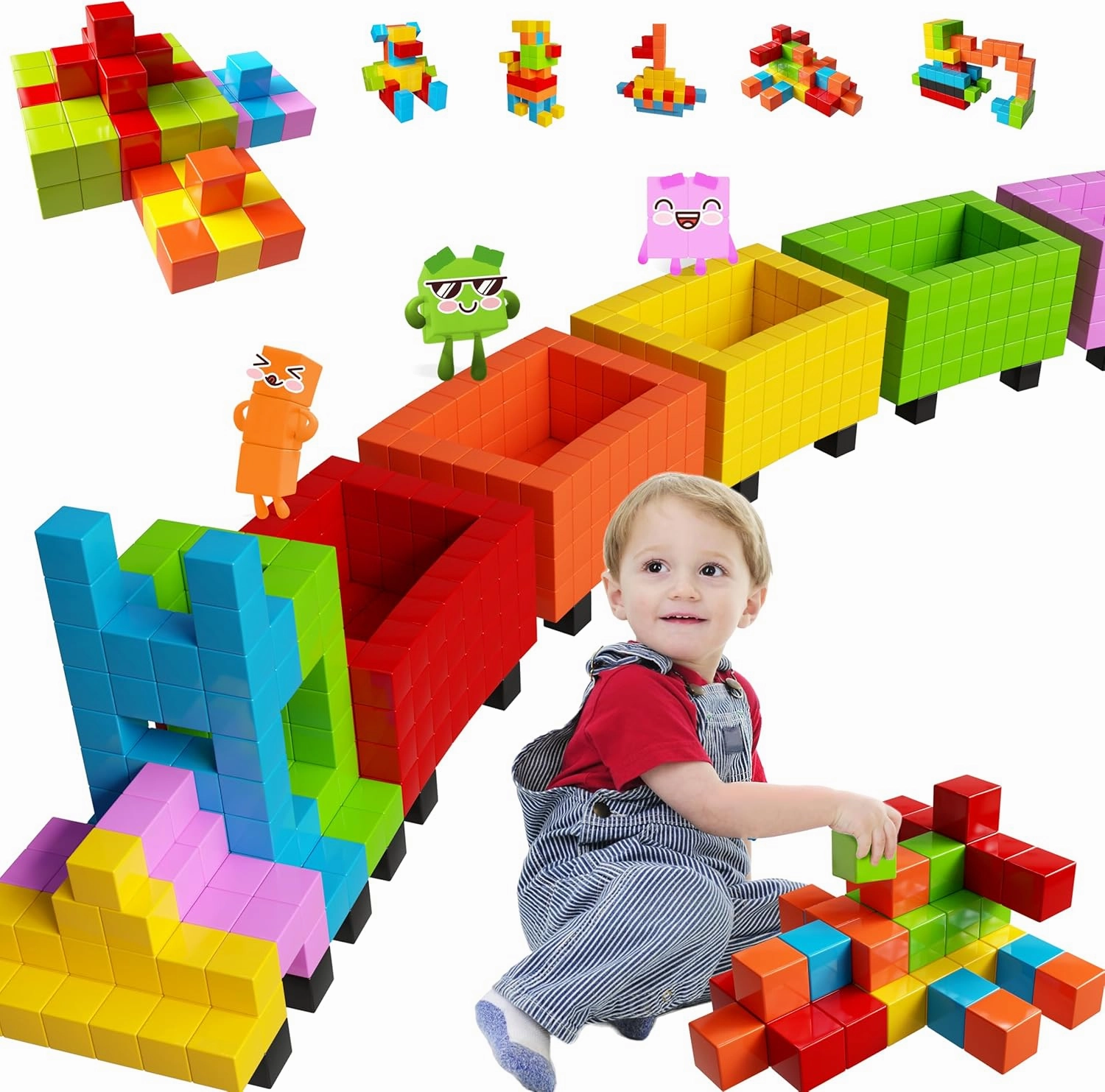 APEO Magnetic Blocks for Kids Ages 4-8 Montessori Toys for 3 Year Old Sensory Toys for Kids with Autism Magnetic Building Toddler Toys