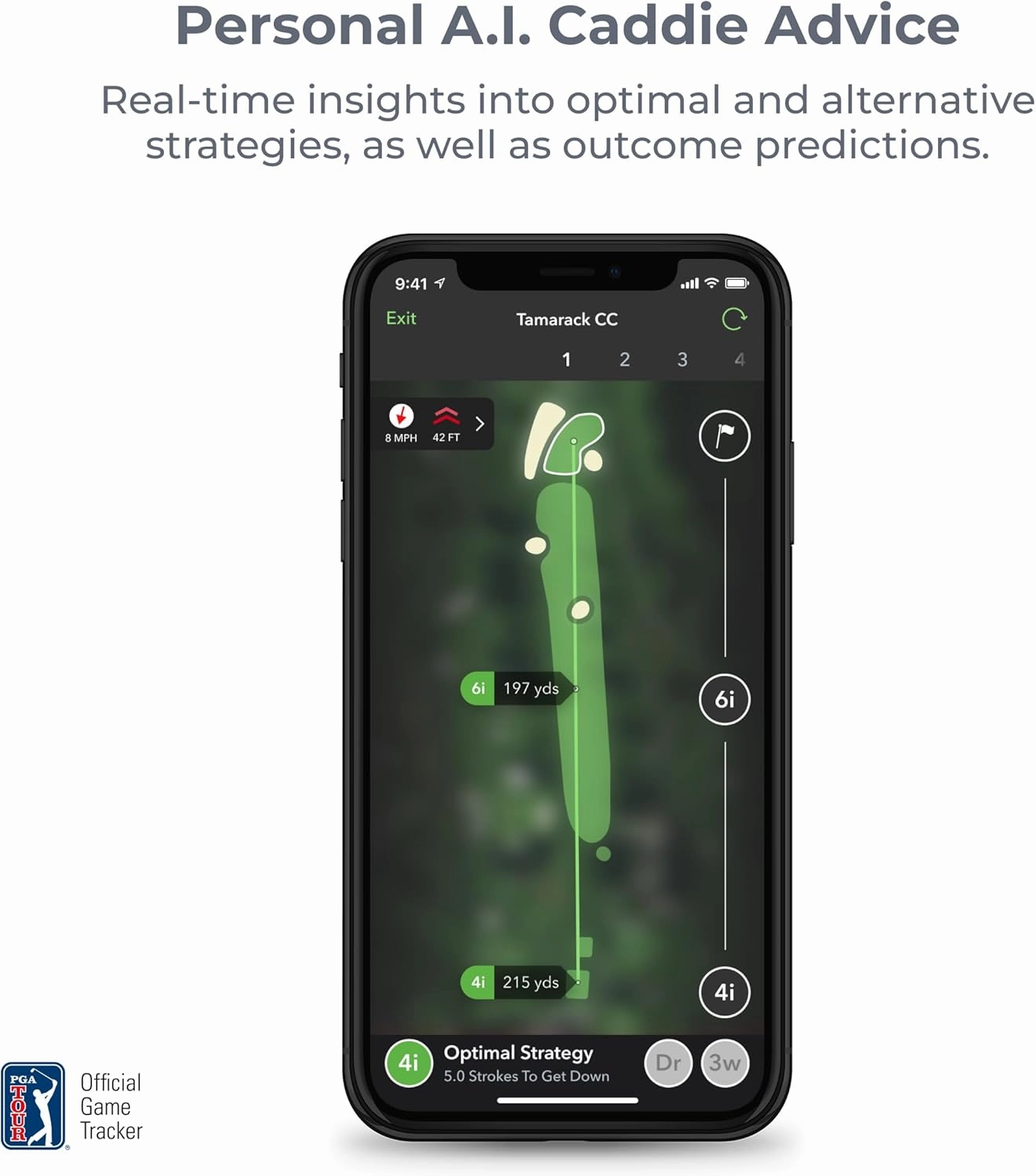 Arccos Golf Pride MCC & Tour Velvet Smart Grips: Automatic Golf Game Tracking System, Personal A.I. Caddie Advice, A.I. Powered GPS Rangefinder, Strokes Gained Insights & Smart Club Distances