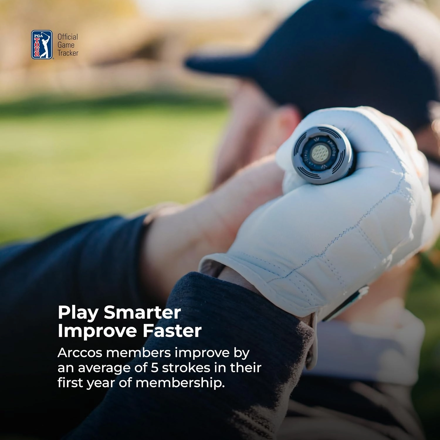Arccos Golf Pride MCC & Tour Velvet Smart Grips: Automatic Golf Game Tracking System, Personal A.I. Caddie Advice, A.I. Powered GPS Rangefinder, Strokes Gained Insights & Smart Club Distances