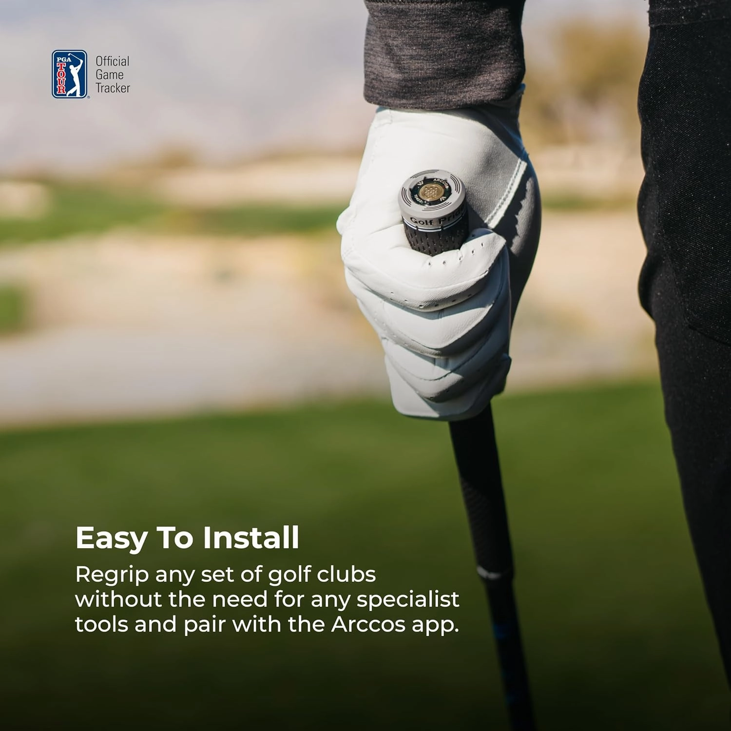 Arccos Golf Pride MCC & Tour Velvet Smart Grips: Automatic Golf Game Tracking System, Personal A.I. Caddie Advice, A.I. Powered GPS Rangefinder, Strokes Gained Insights & Smart Club Distances