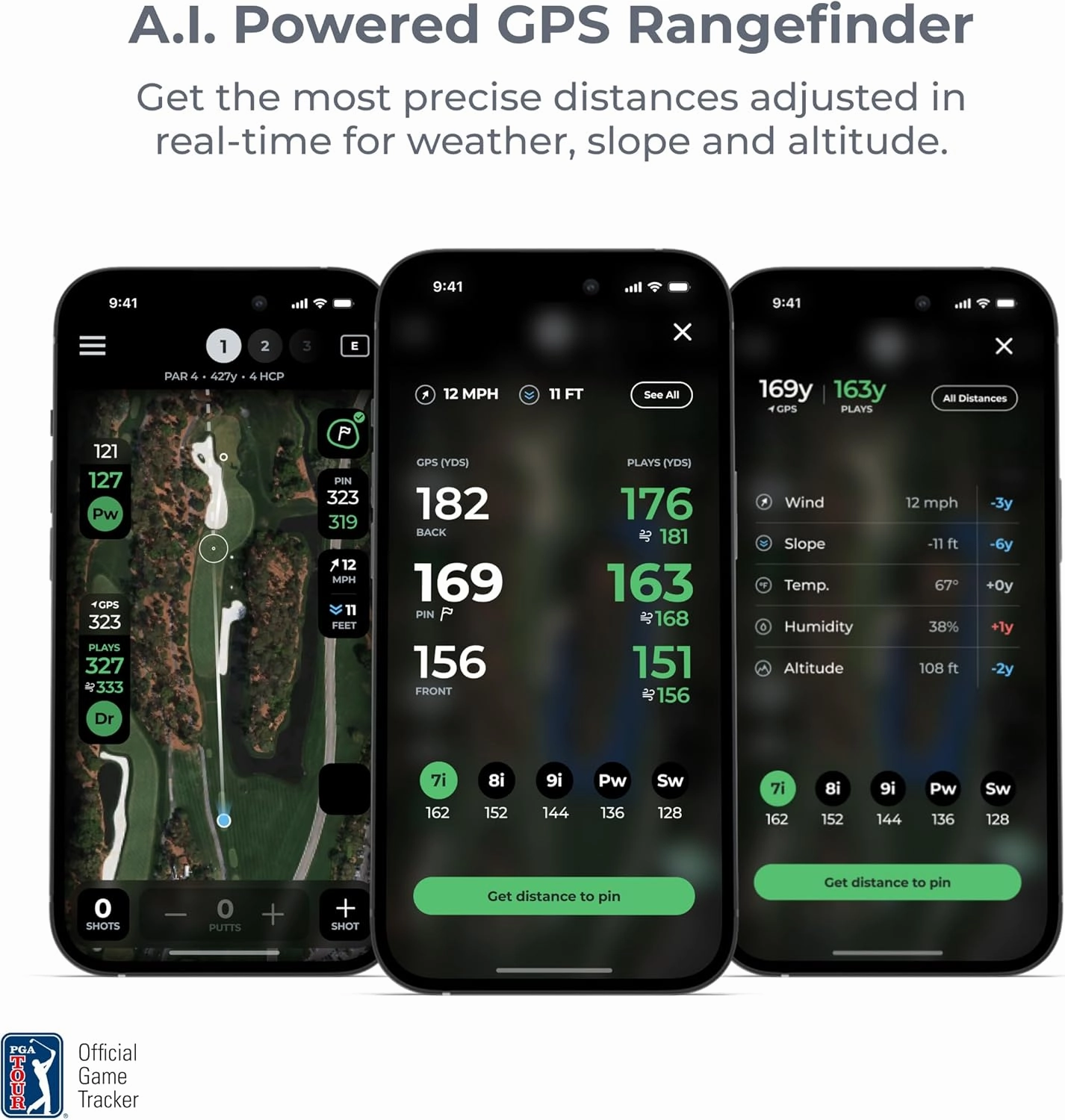 Arccos Golf Pride MCC & Tour Velvet Smart Grips: Automatic Golf Game Tracking System, Personal A.I. Caddie Advice, A.I. Powered GPS Rangefinder, Strokes Gained Insights & Smart Club Distances