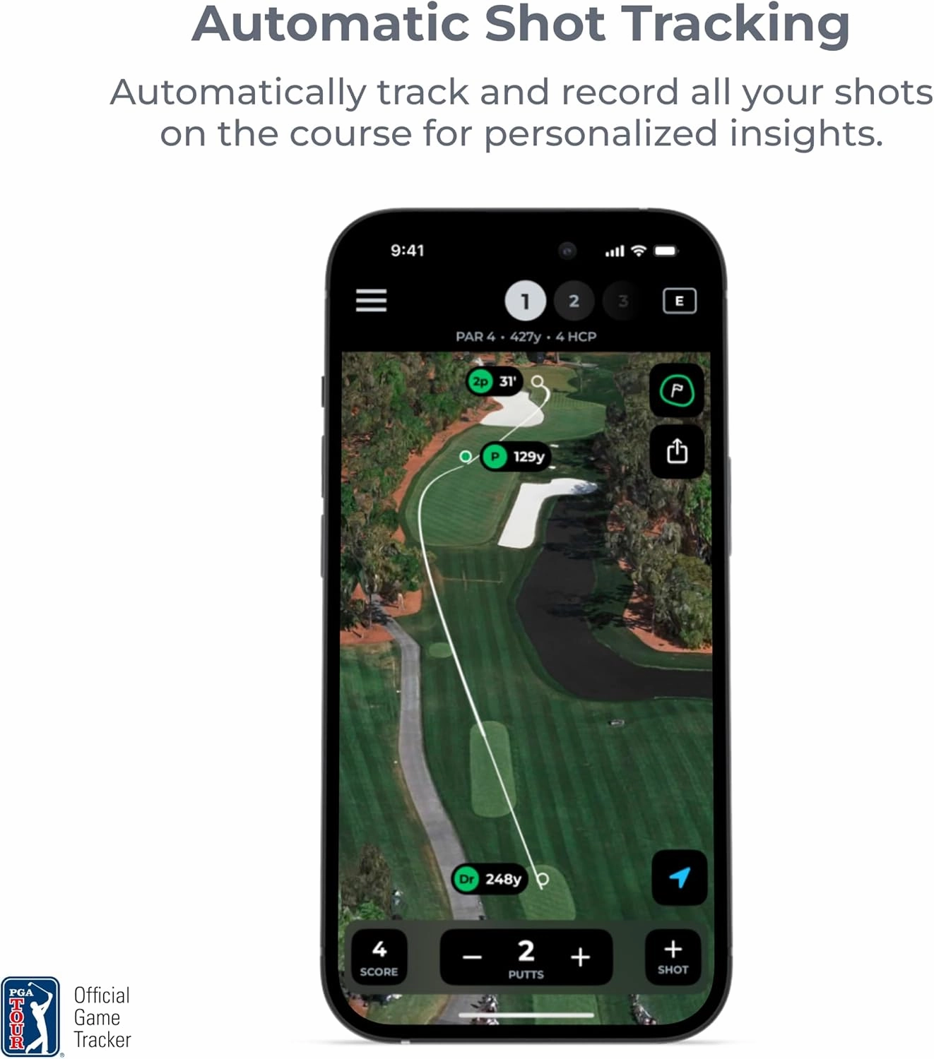 Arccos Golf Pride MCC & Tour Velvet Smart Grips: Automatic Golf Game Tracking System, Personal A.I. Caddie Advice, A.I. Powered GPS Rangefinder, Strokes Gained Insights & Smart Club Distances