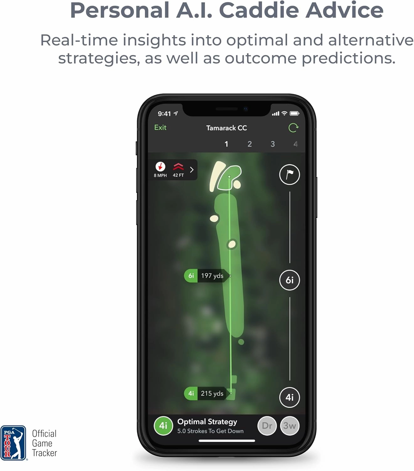 Arccos Golf Pride MCC & Tour Velvet Smart Grips: Automatic Golf Game Tracking System, Personal A.I. Caddie Advice, A.I. Powered GPS Rangefinder, Strokes Gained Insights & Smart Club Distances