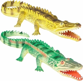 ArtCreativity Soft Alligator Toys for Kids, Set of 2, PVC Animal Figurines, 14.5” Long Alligator Toys for Pretend Play and Wildlife Decorations, Gifts and Favors for Safari or Zoo Birthday Party