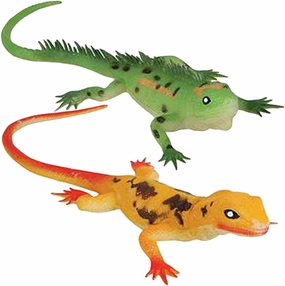ArtCreativity Soft Lizard Toys for Kids, Set of 2, PVC Animal Figurines, 13.5” Long Lizard Toys for Pretend Play and Wildlife Decorations, Gifts & Favors for Safari or Zoo Birthday Party
