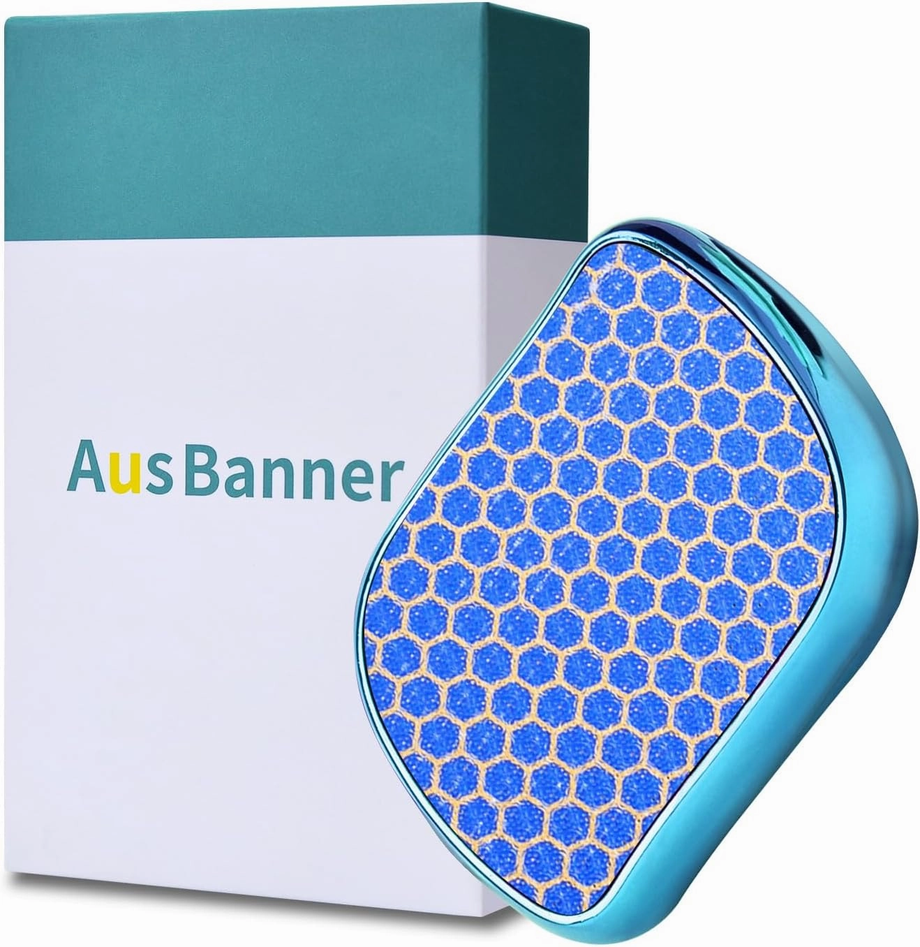AUSBANNER German Professional Nano Glass Foot File, Foot Callus Remover, Heel Scraper and Shower Foot Scrubber - Dead Skin Remover - Hygienic Pedicure Tools (Blue)