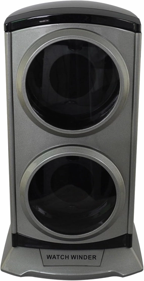 Automatic Double Watch Winder for 2 Watches Double Rotating Watch Storage Box 4 TPD Modes Self-Winding Mechanical Watch Dustproof Case with Blue LED Light Quiet Motor