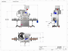 Automatic Inline Bottle Capping Machine Model TruCap-X-Cent Drawings