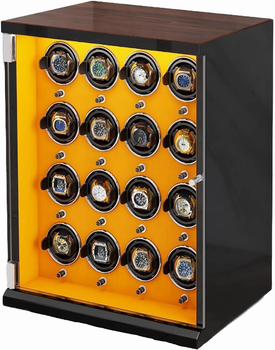 Automatic Watch Winder Box for 1/2/4/6/9/12/16 Watches 5 Rotation Modes for Men's and Women's Watches Storage Display Box