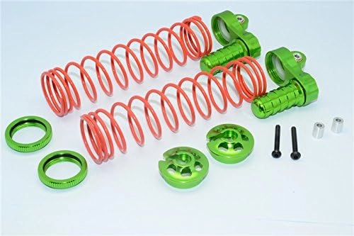 Axial Yeti XL Monster Buggy Upgrade Parts Aluminum Front/Rear Adjustable L-Shape Damper Components - 1 Set Green