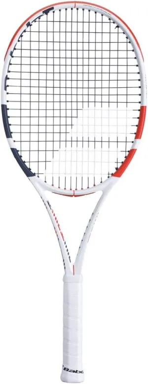 Babolat Pure Strike 100 Tennis Racquet Racquet - Strung with 16g White Syn Gut at Mid-Range Tension (4 1/4" Grip)