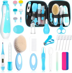 Baby Healthcare and Grooming Kit for Newborn Kids, 31PCS Upgraded Safety Baby Care Kit, Newborn Nursery Health Care Set, Baby Electric Nail Filer Kit, Infant Baby Care Products