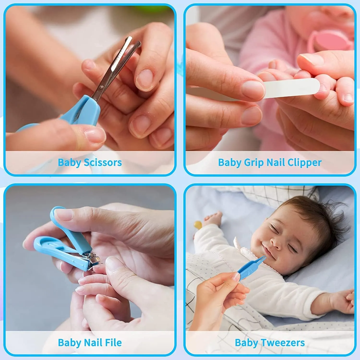 Baby Healthcare and Grooming Kit for Newborn Kids, 31PCS Upgraded Safety Baby Care Kit, Newborn Nursery Health Care Set, Baby Electric Nail Filer Kit, Infant Baby Care Products