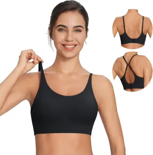 baleaf Sweatleaf Adjustable Sports Bras for Women, Padded Racerback Yoga Bra, High Impact Molded Cup Workout Bra