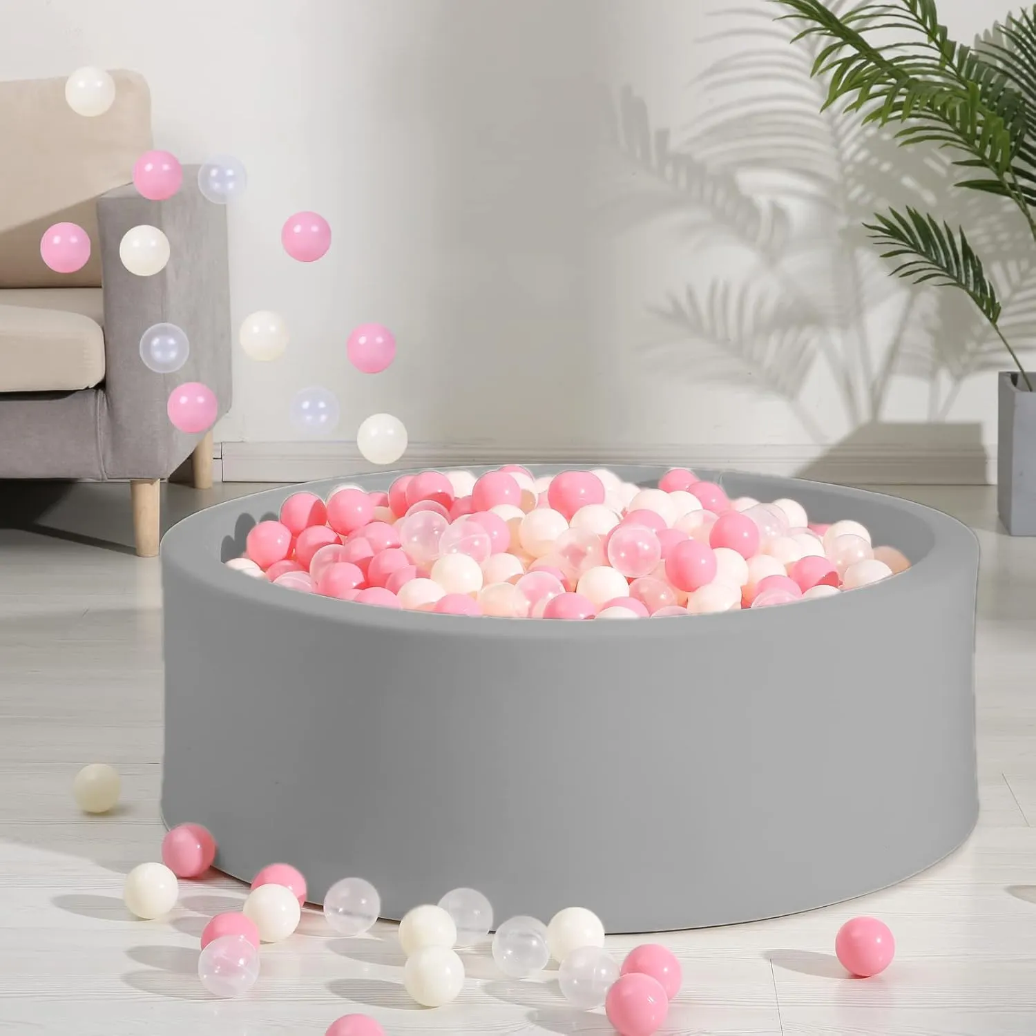Ball Pit Balls Plastic Balls for Ball Pit Phathalate Free BPA Free Plastic Balls 100pcs 2.2" Set for Toddlers for Play Tent Tunnel