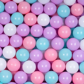 Ball Pit Balls Pack of 200 - BPA Free, Crush Proof Plastic Balls for Ball Pit, Tent, Playhouse, Children's Toy Balls for Party, Macaron Ocean Balls 2.15 Inch White Pink Green Light Purple