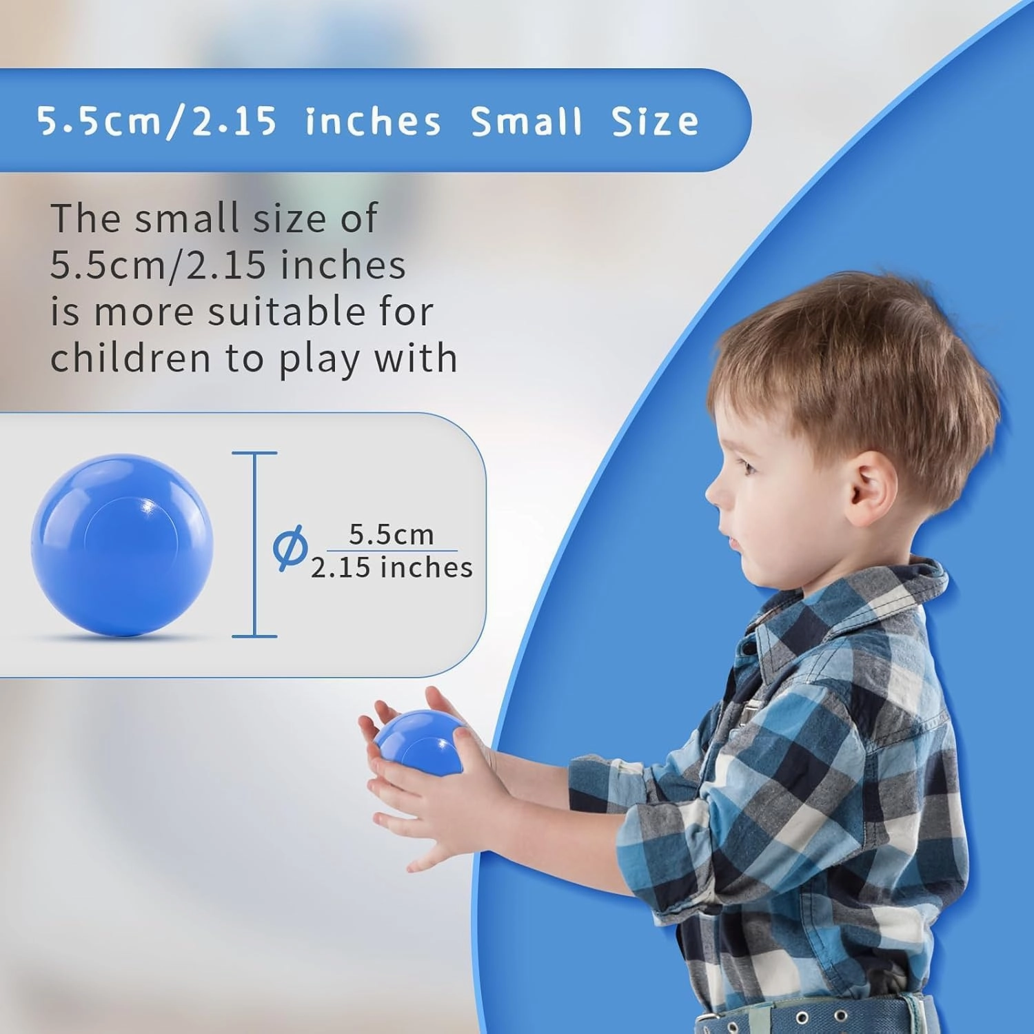 Ball Pit Pack of 100 - BPA Free, Crush Proof Plastic Balls for Tent, Playhouse, Children's Toy, Party - Macaron Ocean Colors 2.15 Inch