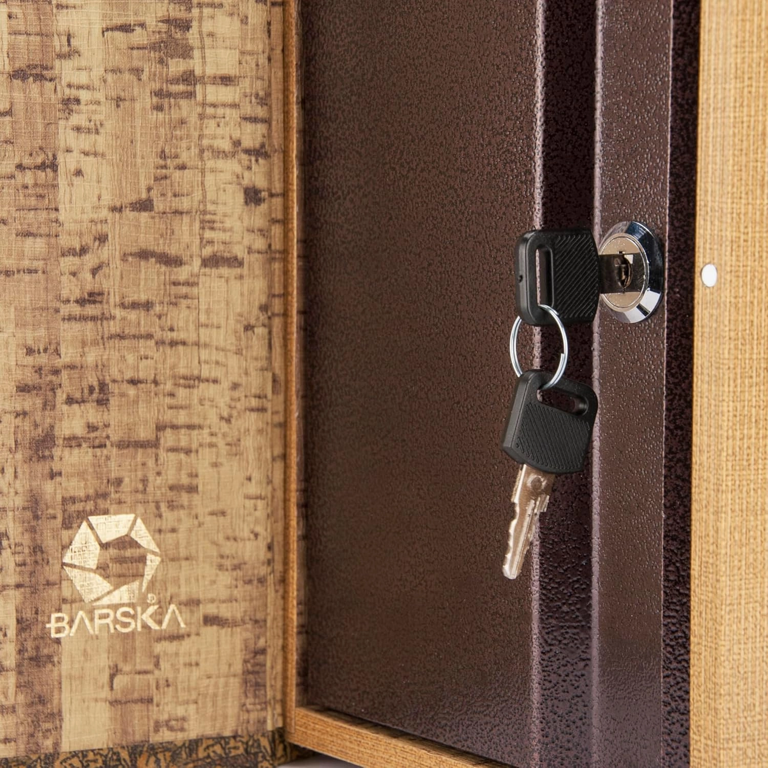 Barska Antique Map Book Safe with Key Lock – Hidden Diversion Lock Box with Magnetic Closure – Concealed Steel Compartment for Cash, Jewelry, and Valuables – Home or Office Security