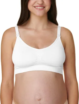 Basics by Bravado Women's Comfort Maternity Bra and Nursing Bra Adjustable, Seamless, S-XXL
