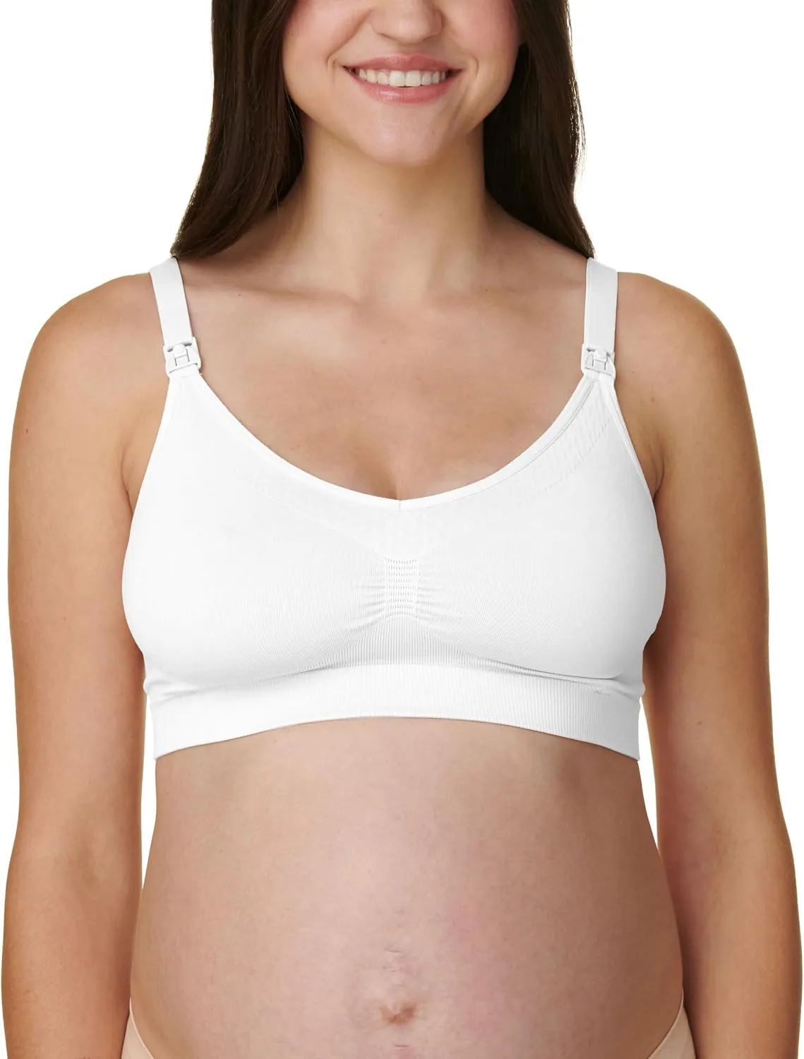 Basics by Bravado Women's Comfort Maternity Bra and Nursing Bra Adjustable, Seamless, S-XXL