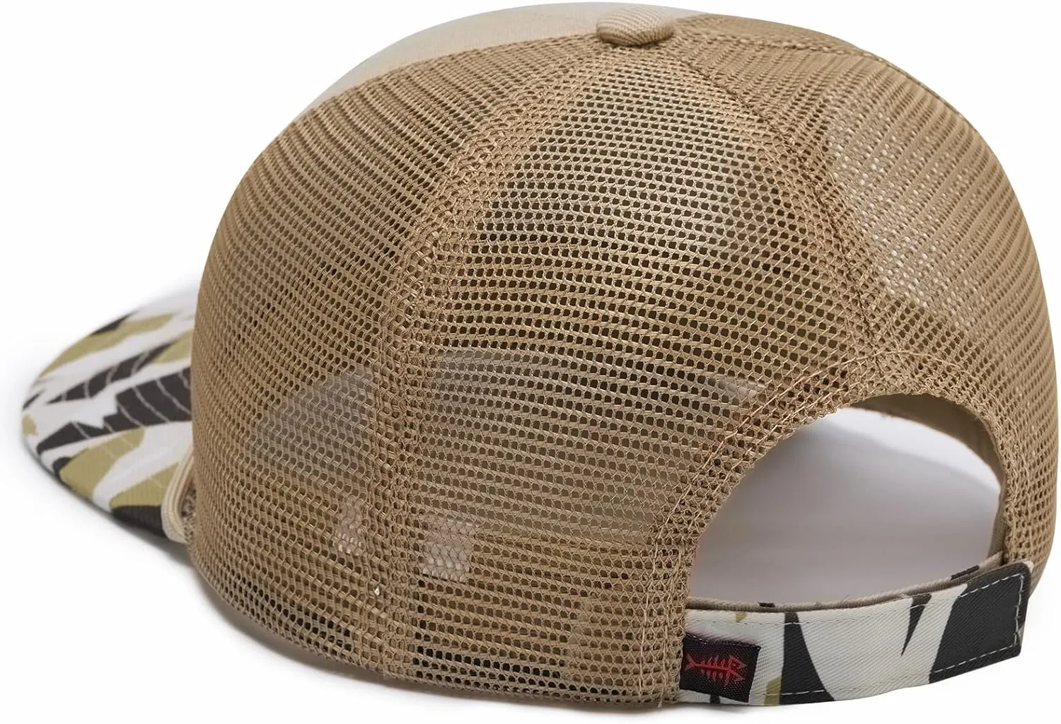 BASSDASH Camo Rope Trucker Hat Adjustable Embroidered Baseball Cap Mesh Back for Duck Deer Hunting Fly Fishing Camping