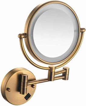 Bathroom Shaving Mirror Wall Mounted 8 Inch Led Illuminated Makeup Mirror 5X Magnification Vanity Mirror Concealed Install Vanity Mirror 360&Deg; Free Rotation Extendable Arm Makeup And Sha ( C ( Colo