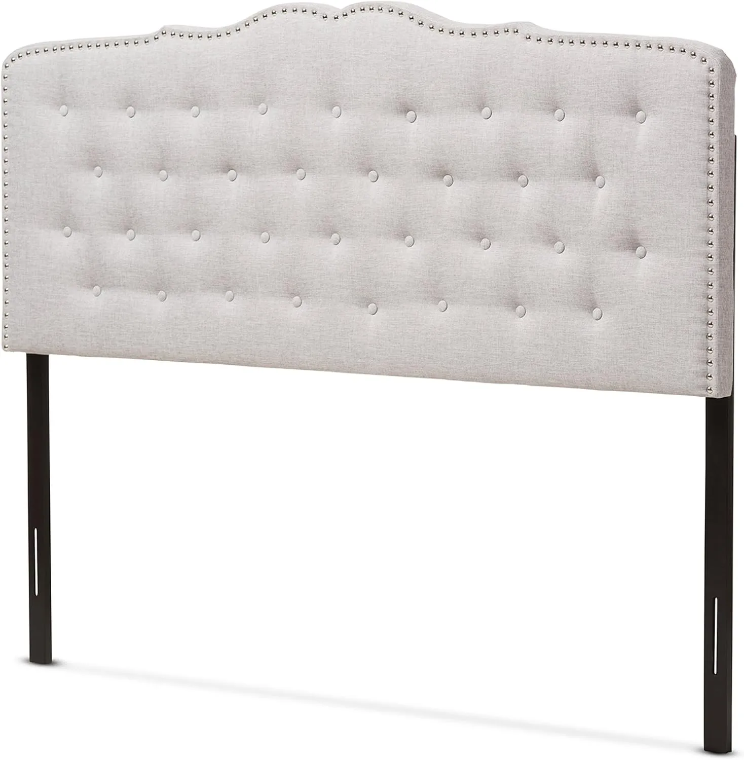Baxton Studio Karessa Modern & Contemporary Greyish Beige Fabric Queen Size Headboard (424-7276-AMZ)