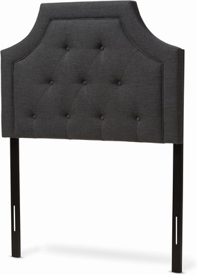 Baxton Studio Mars Headboard, Twin, Dark Grey
