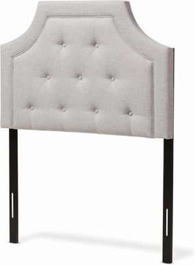 Baxton Studio Mars Modern and Contemporary Greyish Beige Fabric Twin Size Headboard