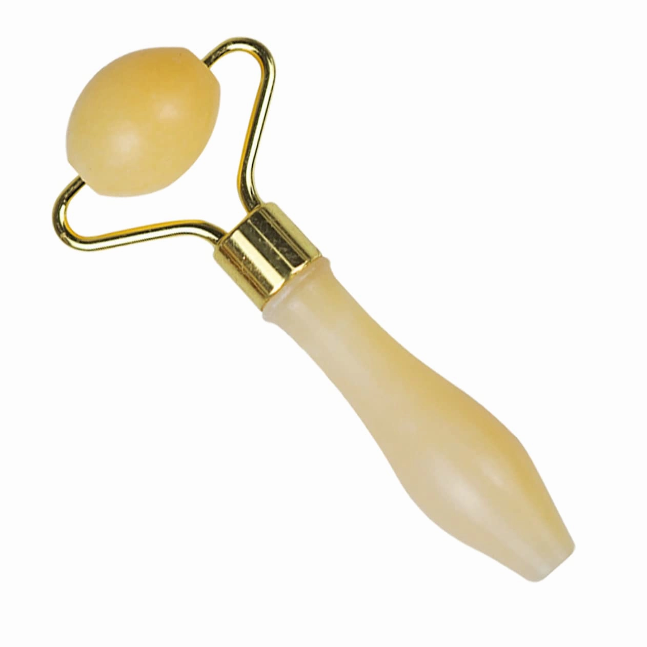 Beaupretty 2pcs Jade Eye Massage Roller Yellow Jade Face Roller for -aging Skin Care Lightweight and Portable Comfortable Eye for Travel and Daily Use