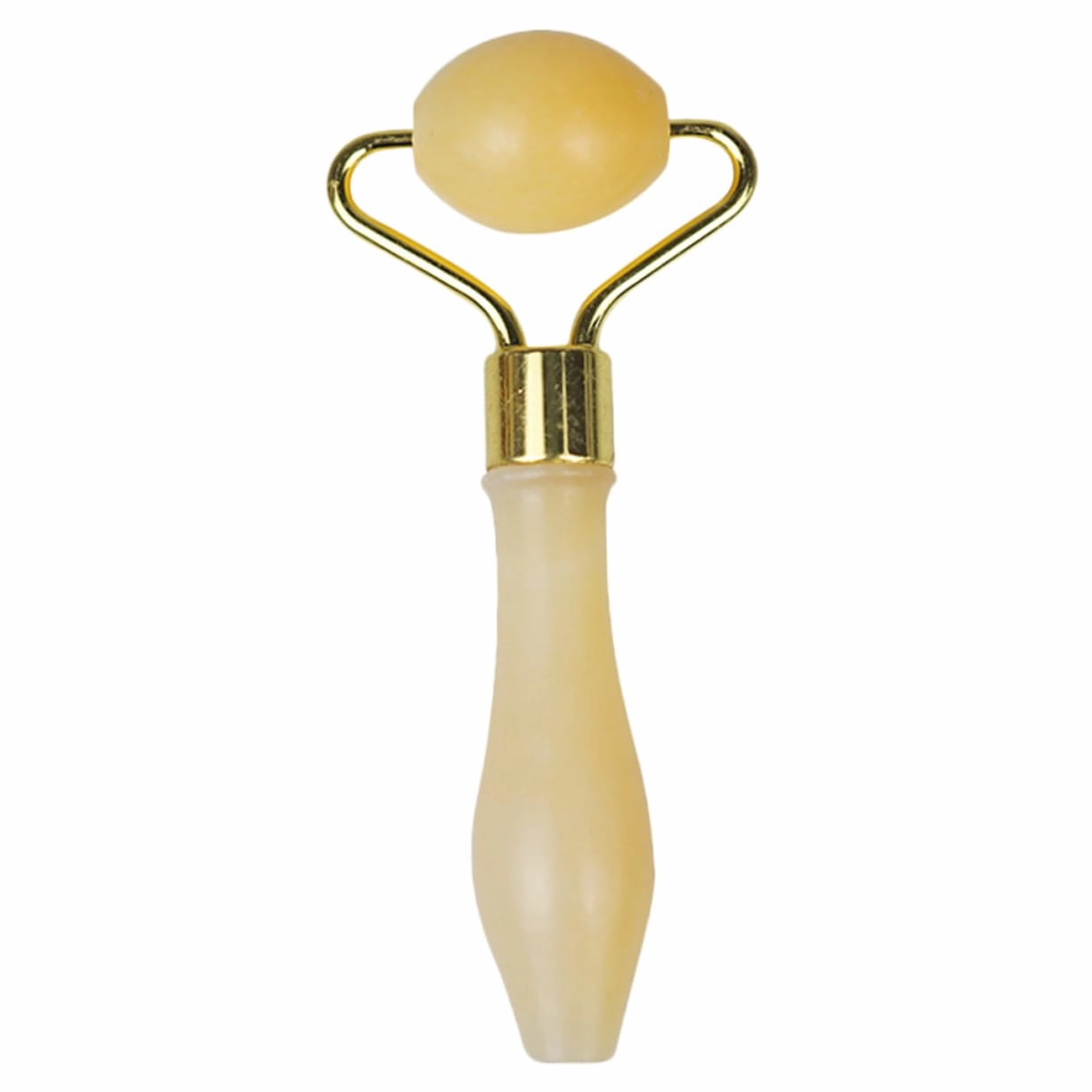 Beaupretty 2pcs Jade Eye Massage Roller Yellow Jade Face Roller for -aging Skin Care Lightweight and Portable Comfortable Eye for Travel and Daily Use