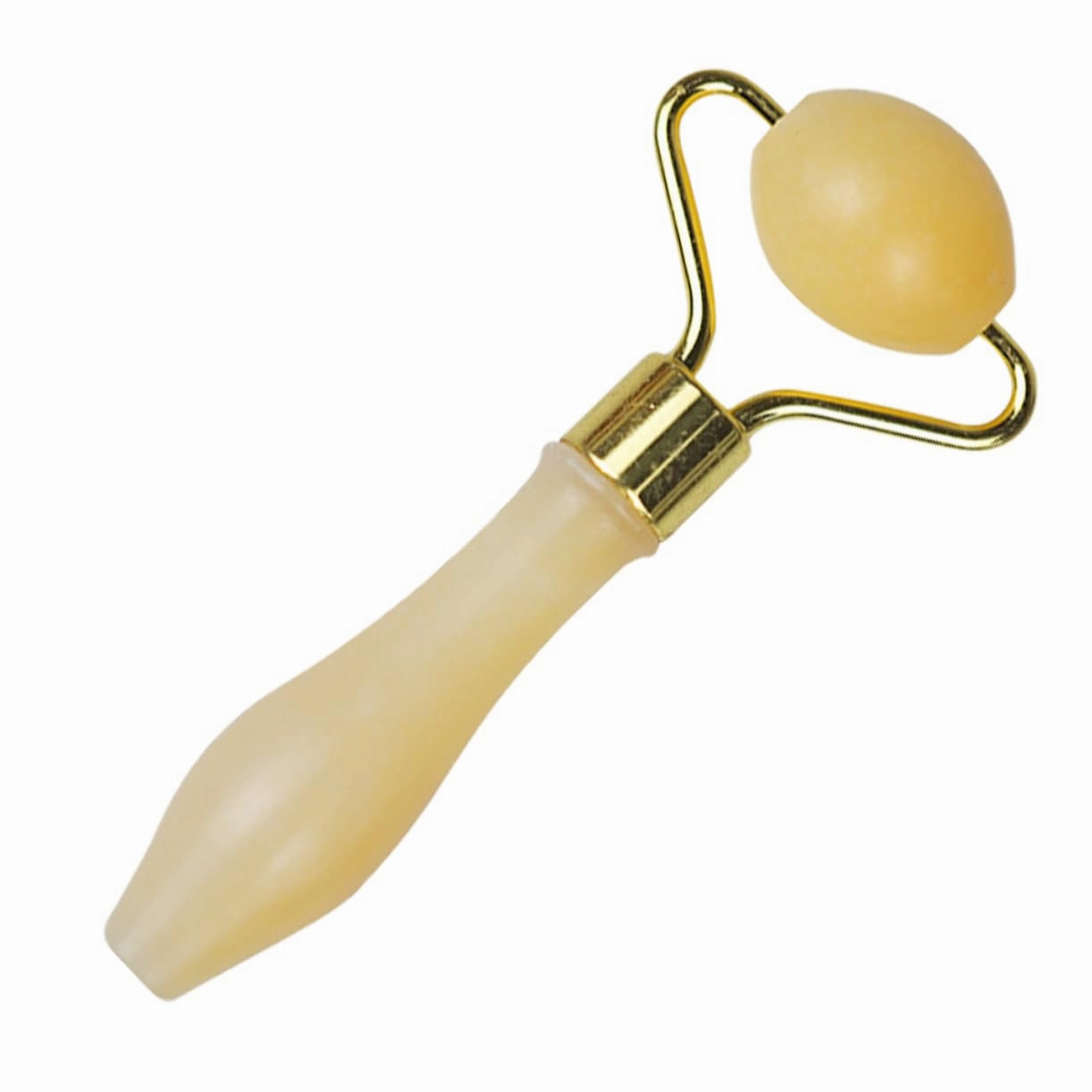 Beaupretty 2pcs Jade Eye Massage Roller Yellow Jade Face Roller for -aging Skin Care Lightweight and Portable Comfortable Eye for Travel and Daily Use