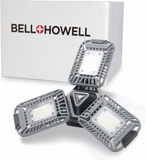 Bell Howell Triburst Motion Sensor Technology, ASON TV 4000 Lumens / 6500 Kelvin Indoor, Ultra Bright Lighting with 144 LED Bulbs and Multi-Directional Triple Panel Bedroom, Garage, Ceiling Light