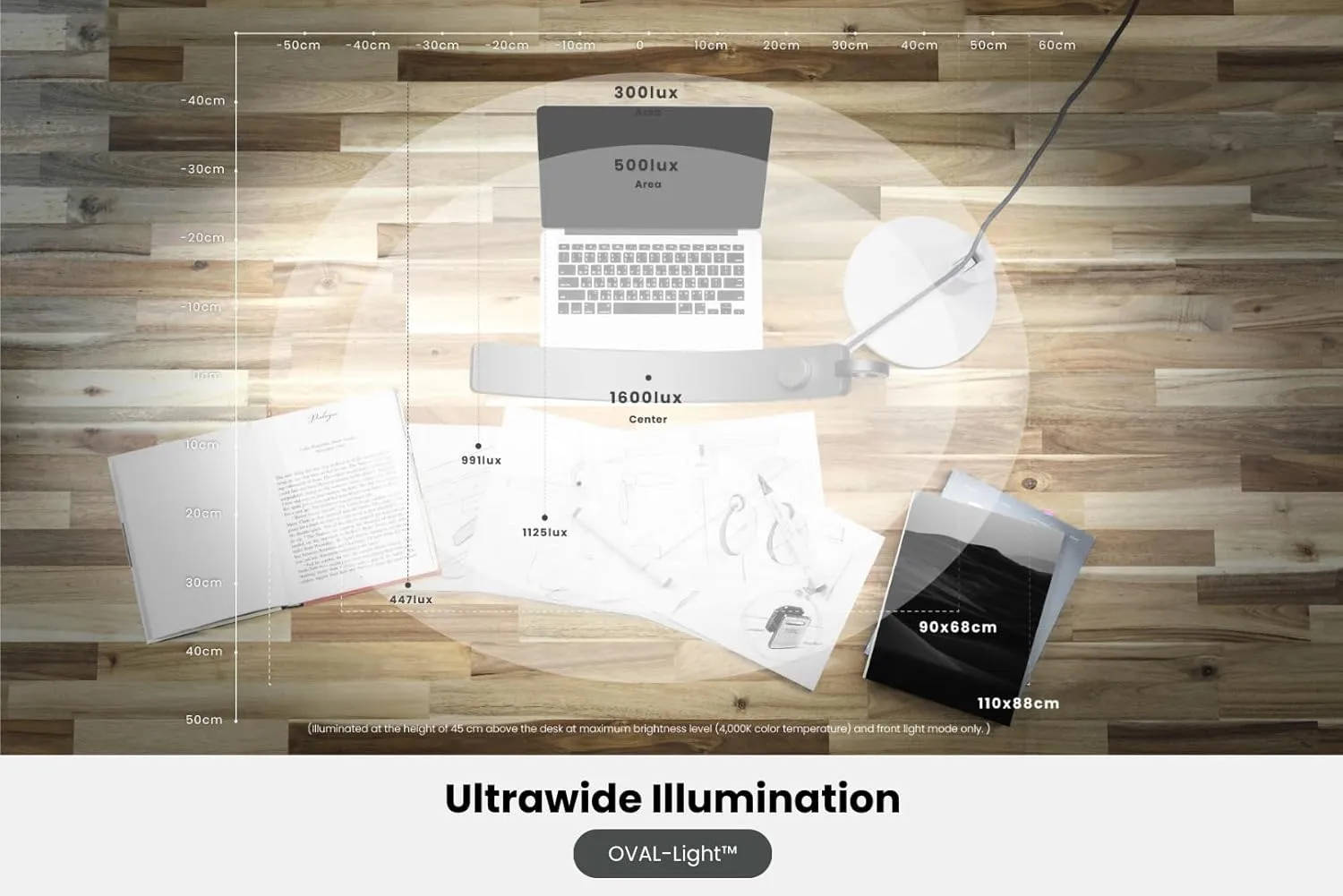 BenQ e-Reading Desk Lamp Genie | Eye-Caring for Home Office, Reading, Study, Craft | Ultrawide, Bright, Dimmable with 13 Color Modes | Adjustable Arm | Matte Gold