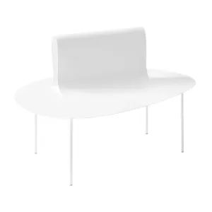 Bent-Back Metal Outdoor Bench | Desalto Softer than Steel