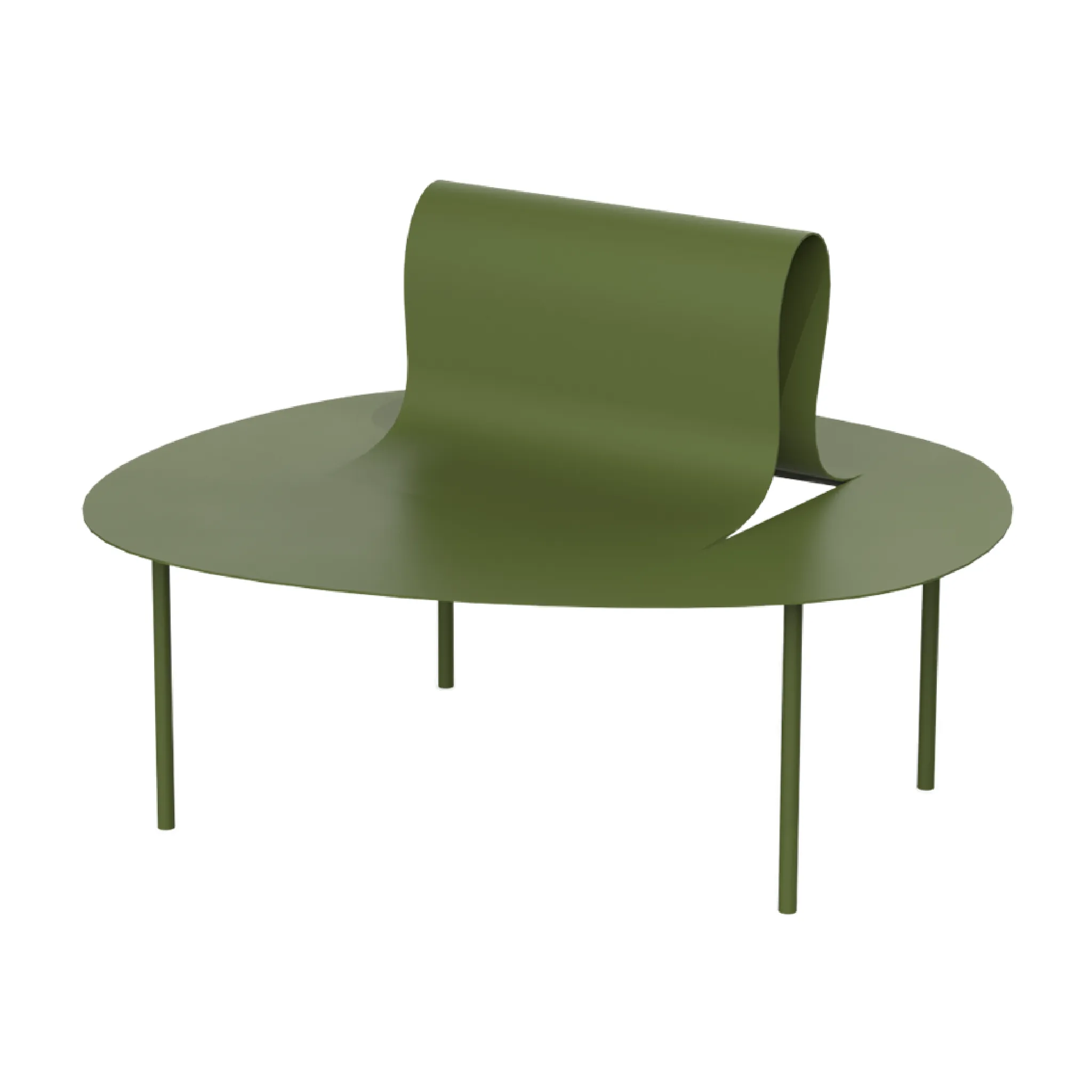 Bent-Back Metal Outdoor Bench | Desalto Softer than Steel
