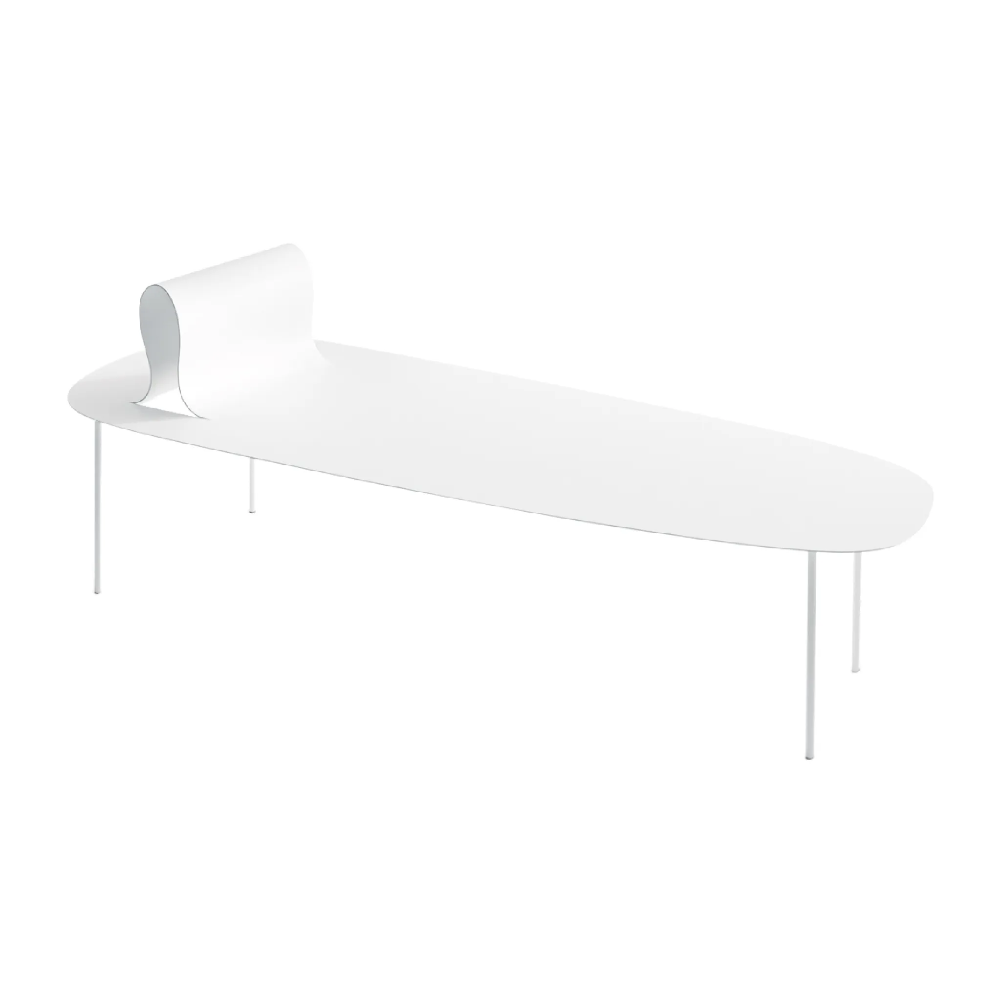 Bent-Back Metal Outdoor Bench | Desalto Softer than Steel