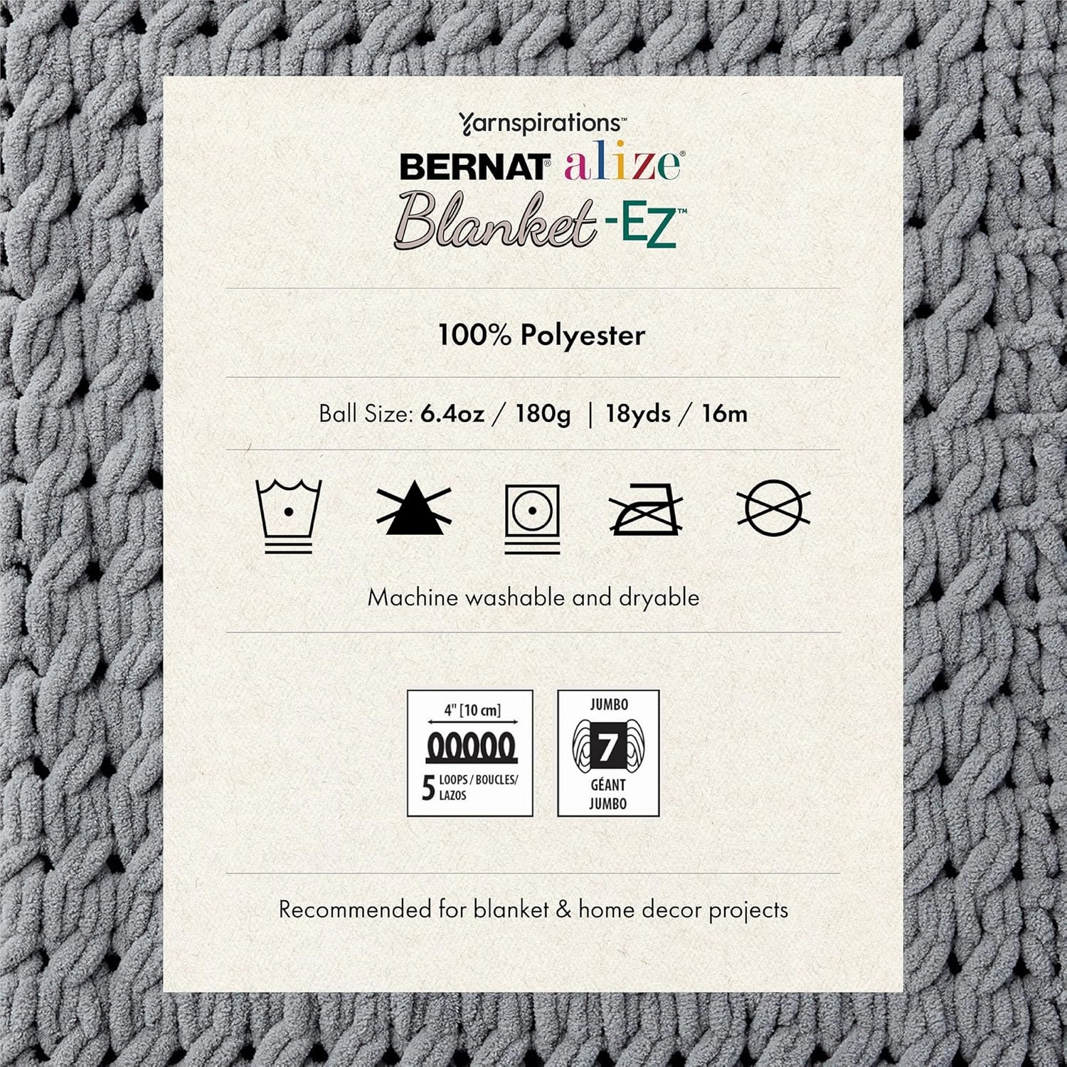 Bernat Alize Blanket-EZ Super Soft Looped Yarn for Beginners, Hand Knitting- No Needles or Hooks Needed, Bright Red 2 Pack