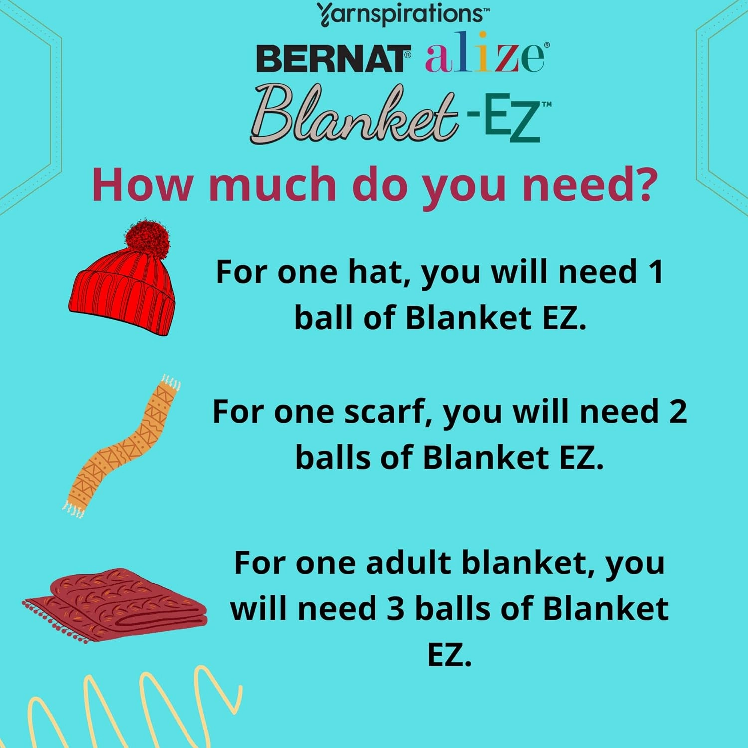 Bernat Alize Blanket-EZ Super Soft Looped Yarn for Beginners, Hand Knitting- No Needles or Hooks Needed, Bright Red 2 Pack