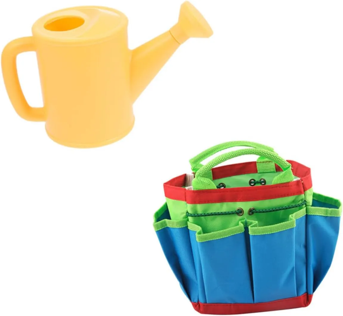 BESPORTBLE 1 Set Gardening Tool Fun Planting Kit with Flower Basket Bag Watering Pot for Lightweight Easy to Use Gardening Tools for Outdoor Indoor Activities
