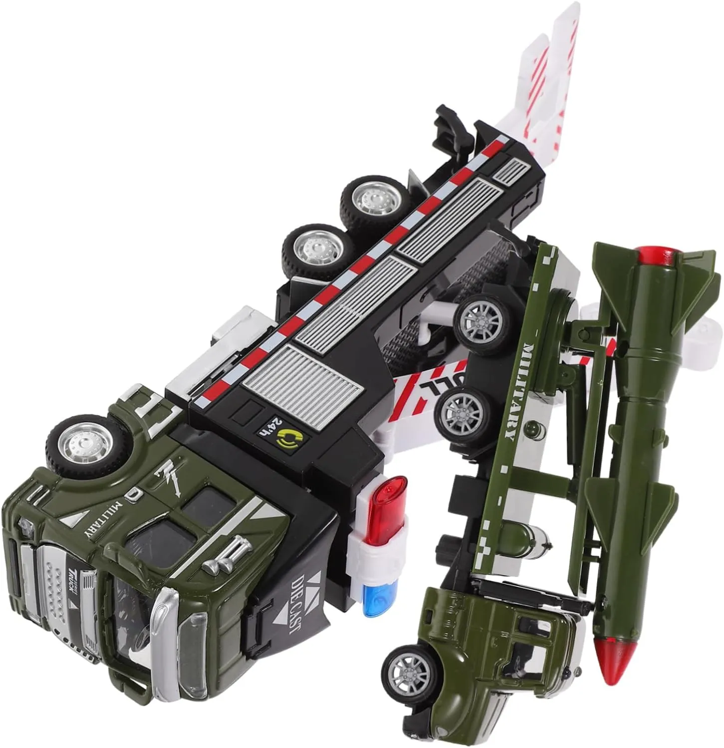 BESPORTBLE 2pcs Pull Back Car Truck Crane Friction Powered for Imaginative Play Present for Easy to Use No Batteries Required