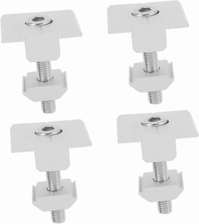 BESTonZON 4pcs Solar Panel Mid Clamps with Socket Cap Bolts Slider Nut for Roof Rack Mounting Fit Precision Engineered for Versatile Compatibility Solar Panel Installation